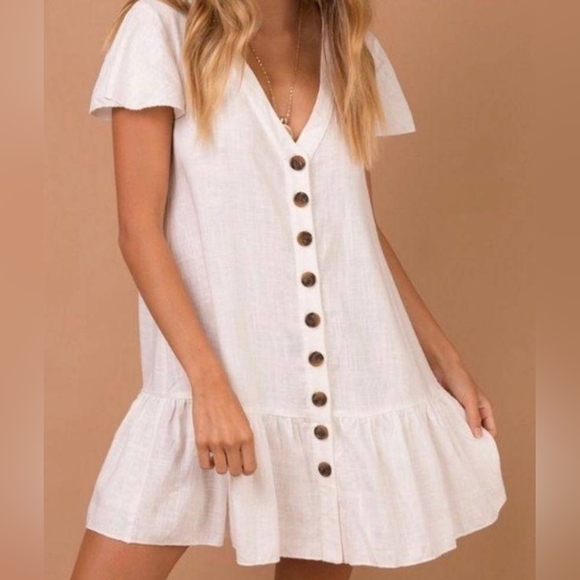 Princess Polly Dresses & Skirts - Princess Polly Linen Babydoll Dress